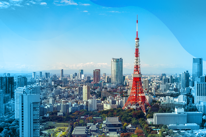 aerial photo of Tokyo, Japan