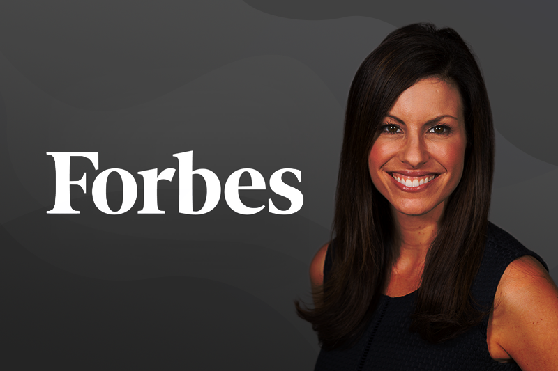 Kim Pope, COO of WilsonHCG with Forbes logo