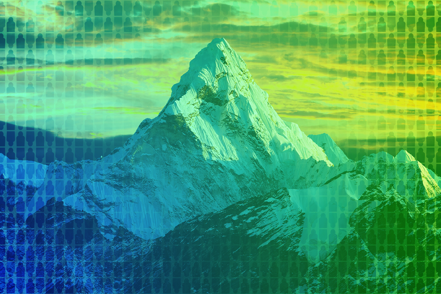 color-treated image of mountain 