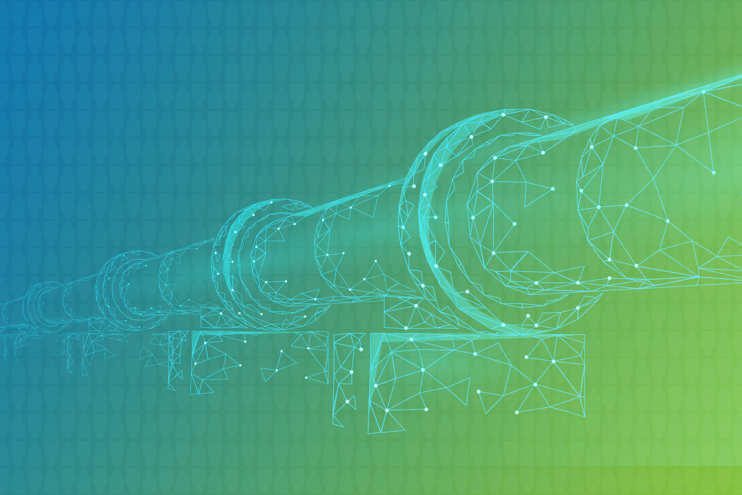 color-treated illustration of a pipeline