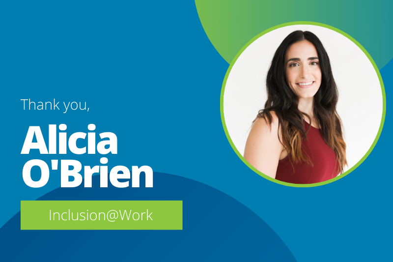 Thank you, Alicia O'Brien for speaking at Inclusion@Work