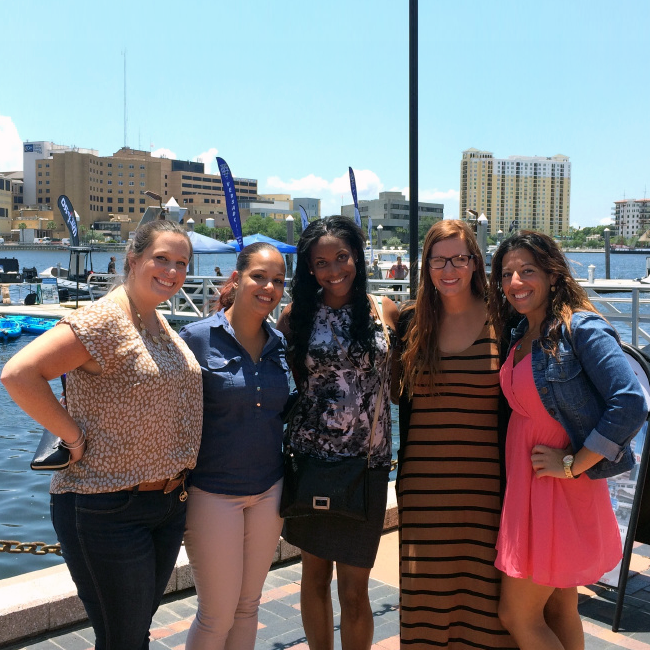 WilsonHCG employees on the Tampa Riverwalk