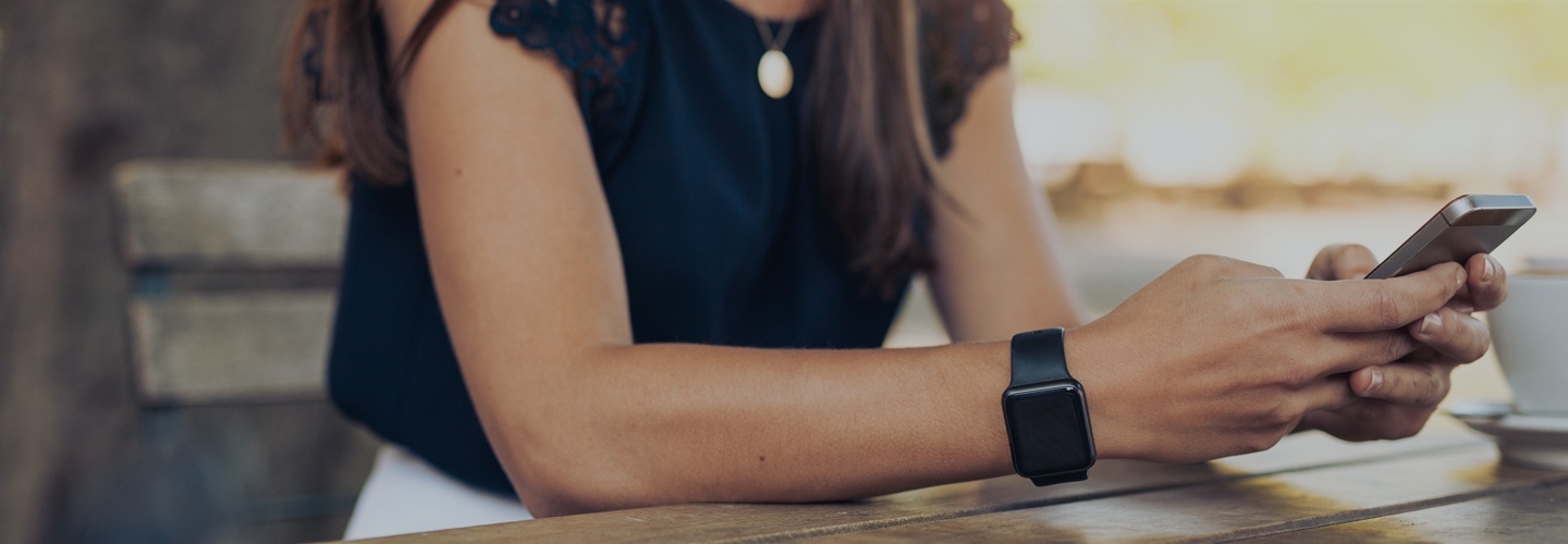 Closeup of a woman with a watch