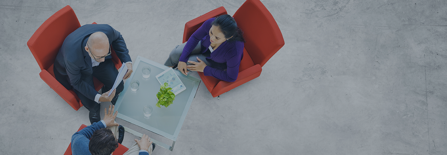 Aerial shot of woman working 