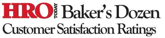 HRO Today Bakers Dozen customer satisfaction ratings award.